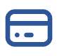 Blue credit card icon symbolizing payment gateway and POS system solutions.