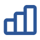 A blue bar chart icon symbolizing payment processing in merchant services.