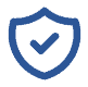 Blue shield icon signifies secure payment processing and POS system reliability.