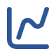 Icon of a line graph depicting trends in POS and credit card payment solutions.